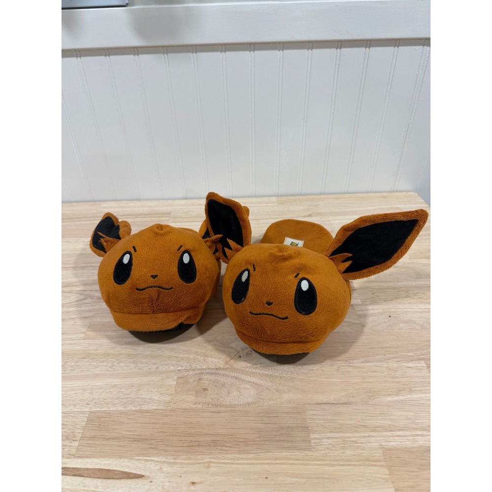 Bioworld Pokemon Eevee Plush Slippers Unisex Adult Teen Size Large